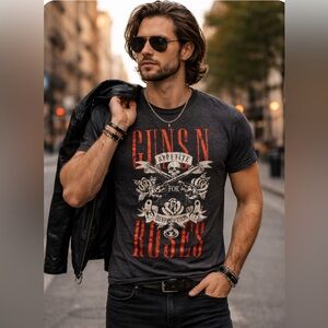 Guns And Roses Official Appetite For Destruction Tee Black Size Small